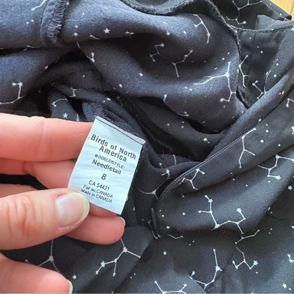 Birds Of North America Sz 8 Needletail Black Astrology Star Galaxy Jumpsuit - Picture 12 of 13
